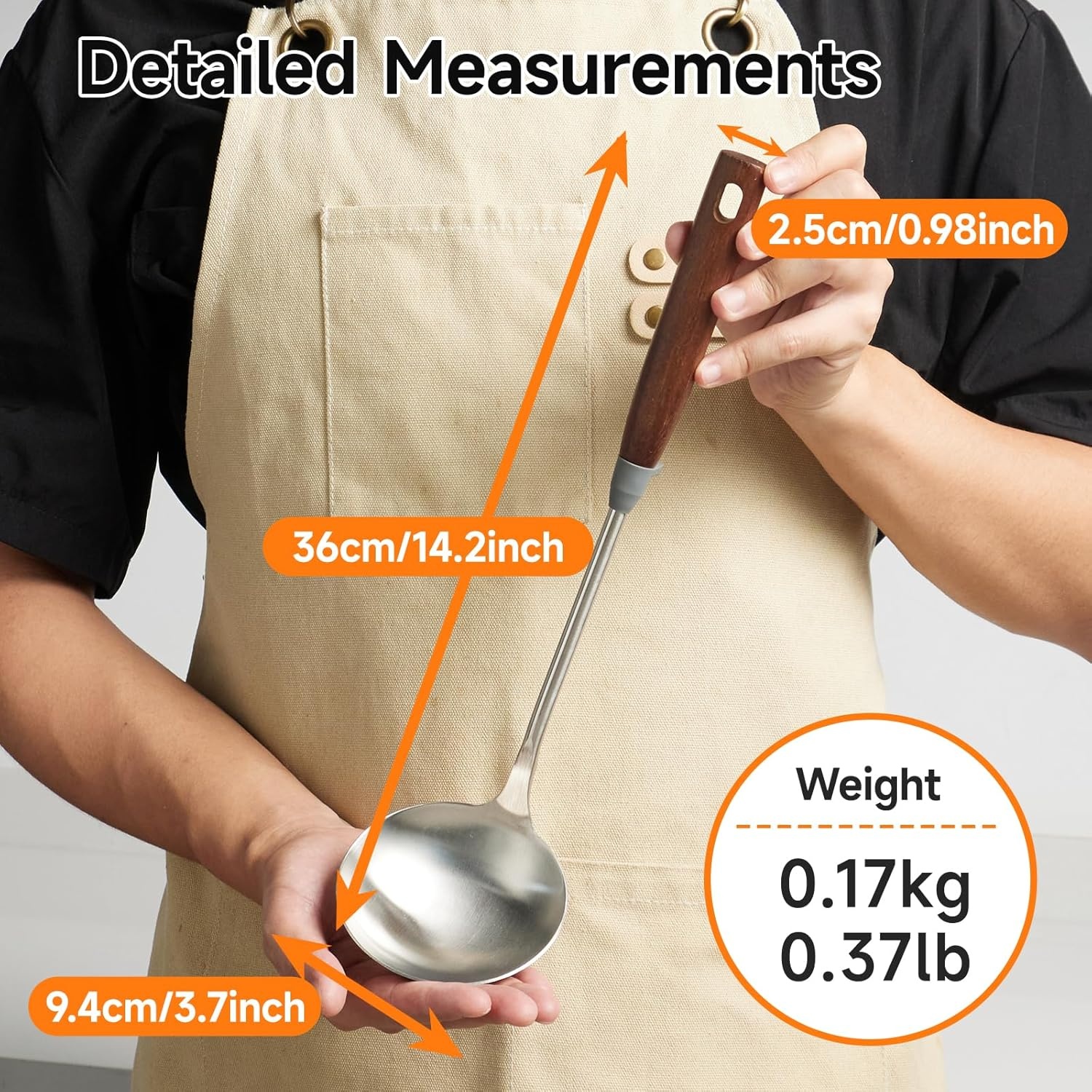image:imageWANGYUANJI Stainless Steel Soup Ladle 142 Long Handle71 Upgraded Stainless Steel Saucepan with Steamer Insert TriPly Base