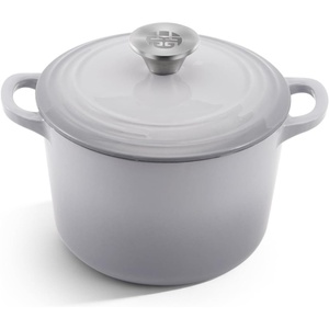 image:imageWANGYUANJI 28 Quart Small Enameled Cast Iron Dutch Oven with Lid 75Inch Mini Cast Iron Pot for Sourdough Bread Baking amp Soups Gradient Gray Enamel Cocotte