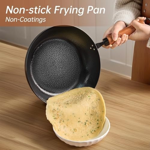 image:image11Inch Carbon Steel Frying Pan with Beech Wooden Handle and 20Piece Stainless Steel Flatware Set Service for 4 4 5Piece Place Settings Knife Dinner Fork Salad Fork Dinner Spoon amp Teaspoon