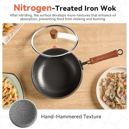image:imageWANGYUANJI Iron Wok134 inch Chinese Craft Wok and Black DeepBowl Wok 95 inch