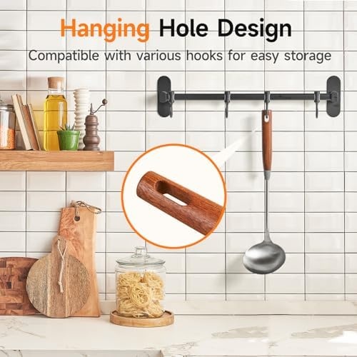 image:imageWANGYUANJI Stainless Steel Soup Ladle 142 Long HandleWrought Iron Flat Bottom Wok with Glass Lid