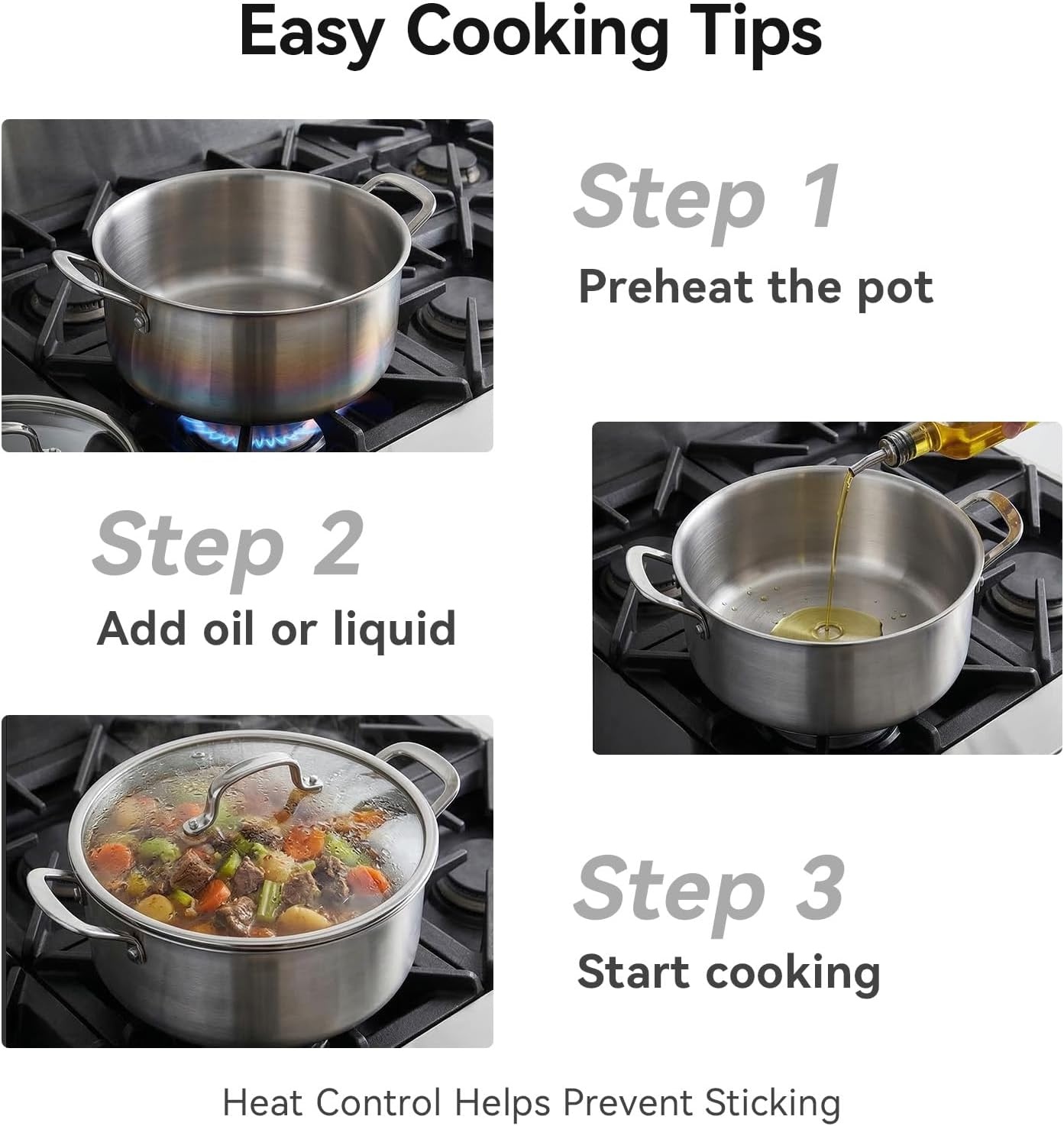 image:imageWANGYUANJI Stainless Steel Stock Pot 73 Quart with Glass Lid Heavy Duty Induction Cooking Pot for Soup Pasta amp Stew Thick Bottom Deep Cooking Pot for Boiling amp Simmering